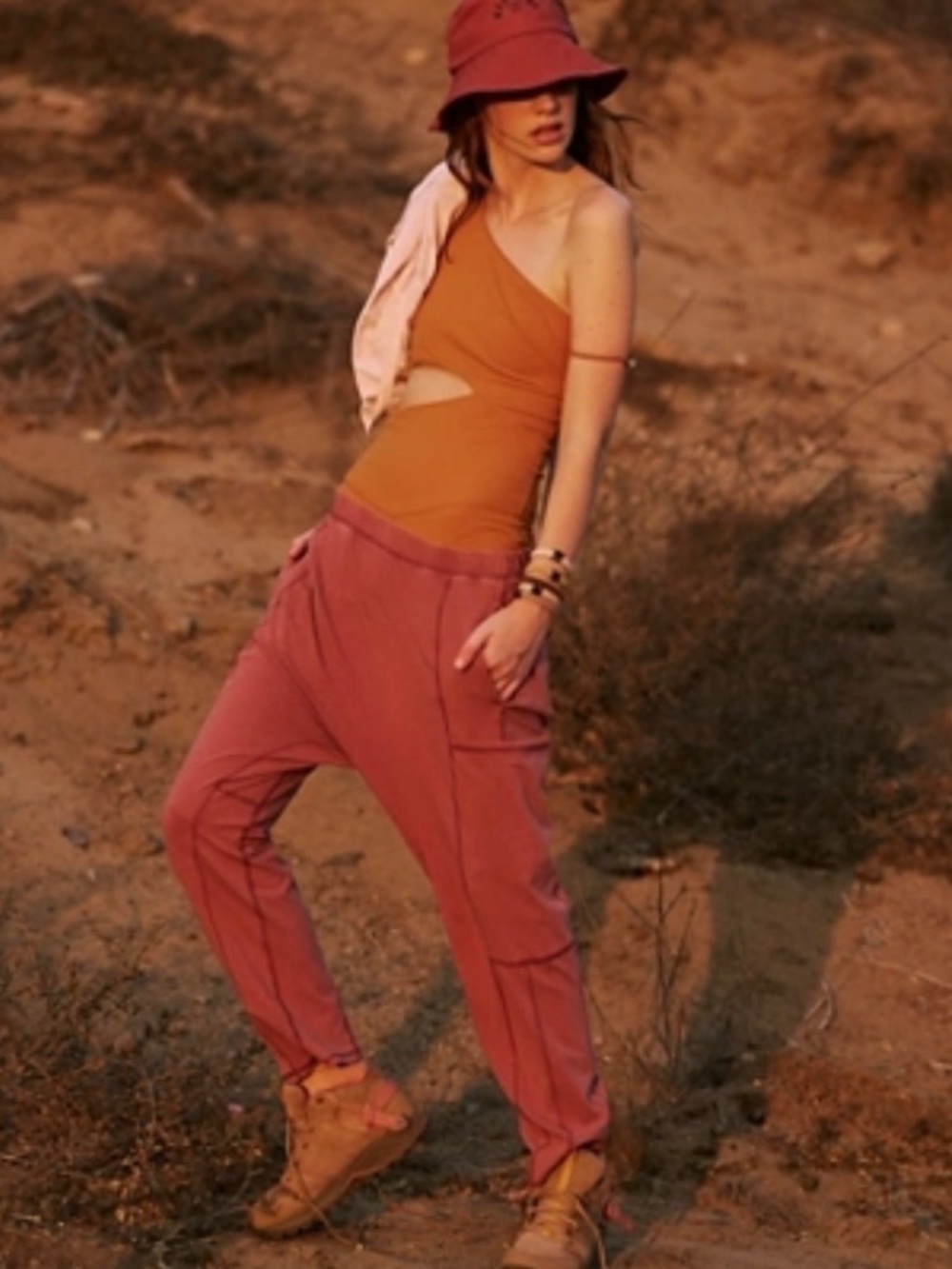 Free People Hot Shot Pants Canyon Clay Size M